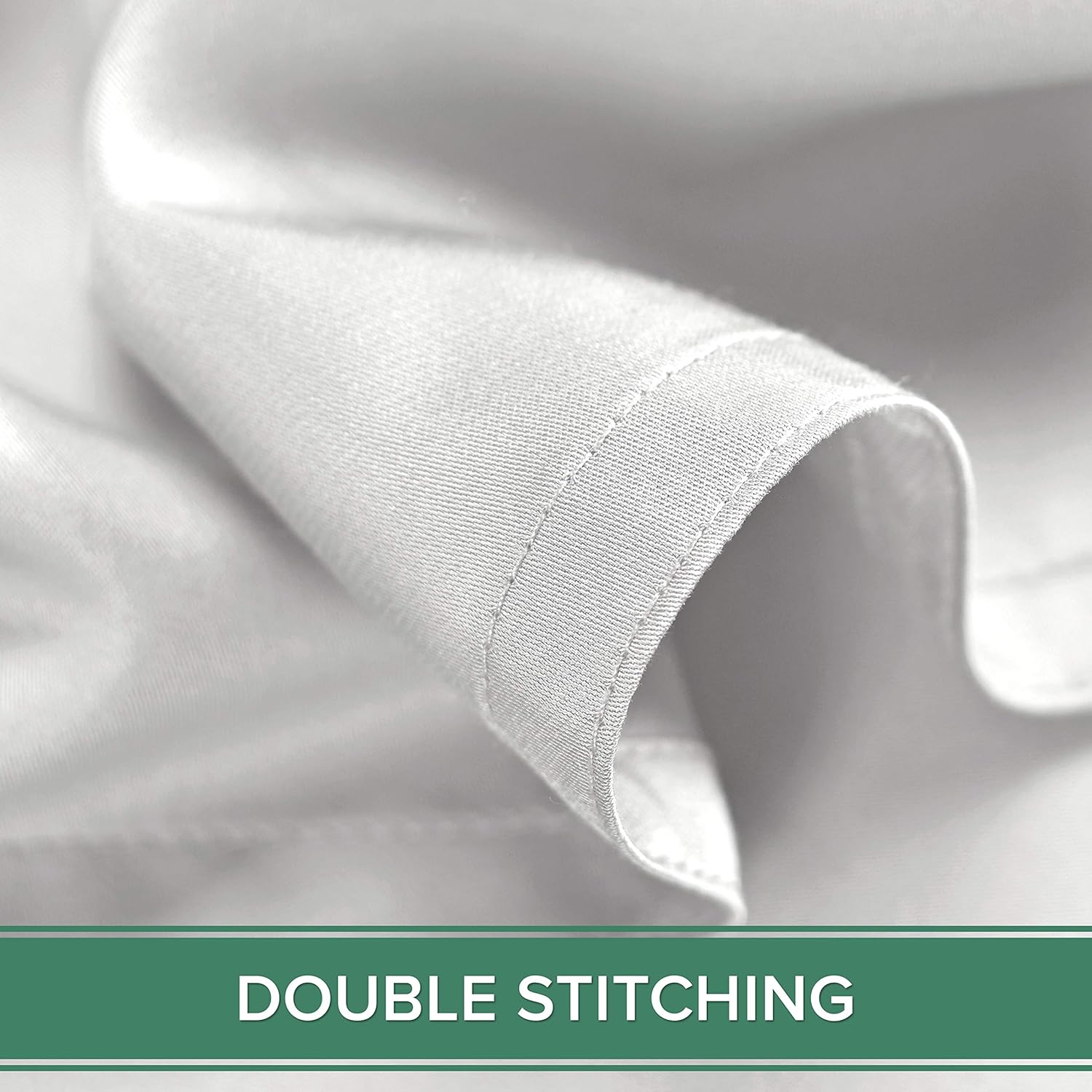 King Sheets by Pure Bamboo, Genuine 100% Organic Viscose Derived from Bamboo Bed Sheet Set, Soft & Cooling, Double Stitching, 2 Year Quality Promise (King, White) - Image 8